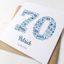 Personalised 70th Birthday Card For Him, thumbnail 1 of 3