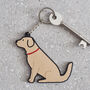 Golden Retriever Key Ring Personalisation Available, thumbnail 3 of 4