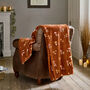 Toadstool Scatter Super Soft Fleece Throw 140 X 180cm, thumbnail 1 of 3