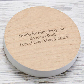 Engraved 'You Make Me Smile' Coaster For Friends, 4 of 5