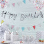 Silver Foiled Happy Birthday Balloon Bunting, thumbnail 3 of 3