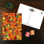 Autumna Fallen Leaf Print Postcard, thumbnail 1 of 6