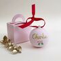 Personalised Hand Illustrated Snowman Christmas Bauble, thumbnail 2 of 5