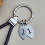 Personalised Yellow Leather Keyring, thumbnail 4 of 5