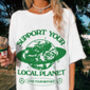 'Support Your Local Planet' Retro Graphic T Shirt, thumbnail 1 of 3