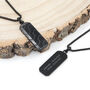 Personalised Men's Black Tyretread Necklace, thumbnail 1 of 11