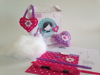 Activity Sewing Craft Kit Spotty Hearts, 6 of 6