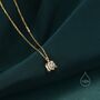 Sterling Silver Tiny Lily Of The Valley Flower Pendant Necklace, thumbnail 2 of 11