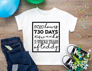 Personalised Second Days/ Months/ Years Birthday T Shirt, 2 of 3
