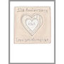 Personalised Silk 12th Wedding Anniversary Card, thumbnail 3 of 11