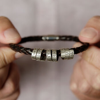 Personalised Mens Silver Scroll Bracelet, 4 of 7