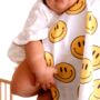 Muslin Square Baby Burp Cloth Smiley Set Of Three, thumbnail 3 of 5