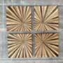 Set Of Four Sunburst Patterned Coasters, thumbnail 3 of 3