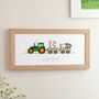 Personalised New Baby Name Tractor Print, thumbnail 1 of 3