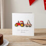 Personalised Tractor Keepsake Birthday Card, thumbnail 3 of 3