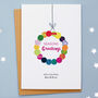 A Set Of Personalised Christmas Baubles Cards, thumbnail 1 of 3