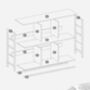 Two Tier Bookcase Industrial Display Storage Rack Shelf, thumbnail 6 of 6