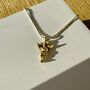 Gold Plated Sterling Silver Guardian Angel Necklace, thumbnail 1 of 2