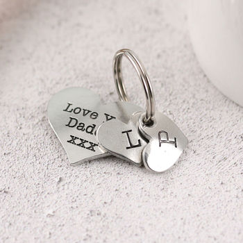Daddy Gift From Child Personalised Pocket Heart Keyring, 4 of 9