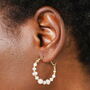 Organic Pearl Hoop Earrings In Gold Plating, thumbnail 1 of 4