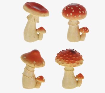 Set Of Four Mushroom Garden Ornaments, 4 of 5