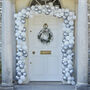 Silver And White Christmas Door Balloon Arch, thumbnail 1 of 2