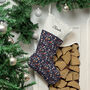 Personalised Cats Christmas Stocking In Navy, thumbnail 6 of 7