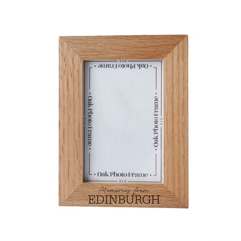 The Highlands 'Memories From Edinburgh' Four' X Six' Photo Frame | Oak Frame | Home Decor, 2 of 2