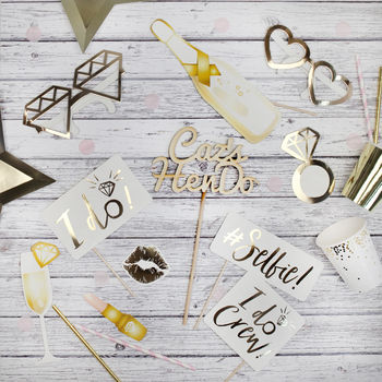 Hen Party Gold Foil Photo Booth Props, 2 of 7