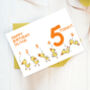Personalised Number Birthday Card One Five Years, thumbnail 5 of 6