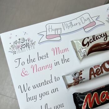 Personalised Mothers Day Chocolate Message Photo Board, 6 of 8