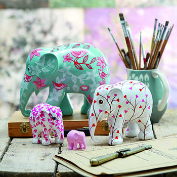 Mother's Love Hand Painted Celebration Elephant, 6 of 12
