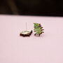 Inky Fern Birch Stud Earrings With Hypoallergenic Posts, thumbnail 7 of 8
