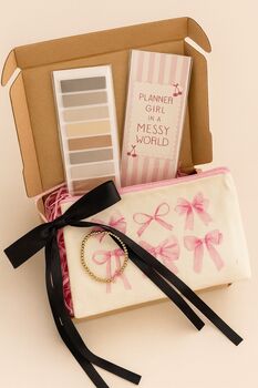 Personalised Cream Hair Accessory And Stationery Gift Set, 2 of 2