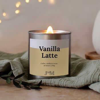 Vanilla Latte Coffee Wood Wick Candle, 5 of 7