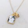 The Duo Tree Agate Necklace, 18ct Gold Plated, thumbnail 1 of 12