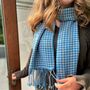 Handwoven Alpaca Houndstooth Scarf, thumbnail 6 of 10