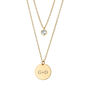 Personalised Layered Crystal Heart And Disc Necklace, thumbnail 10 of 10