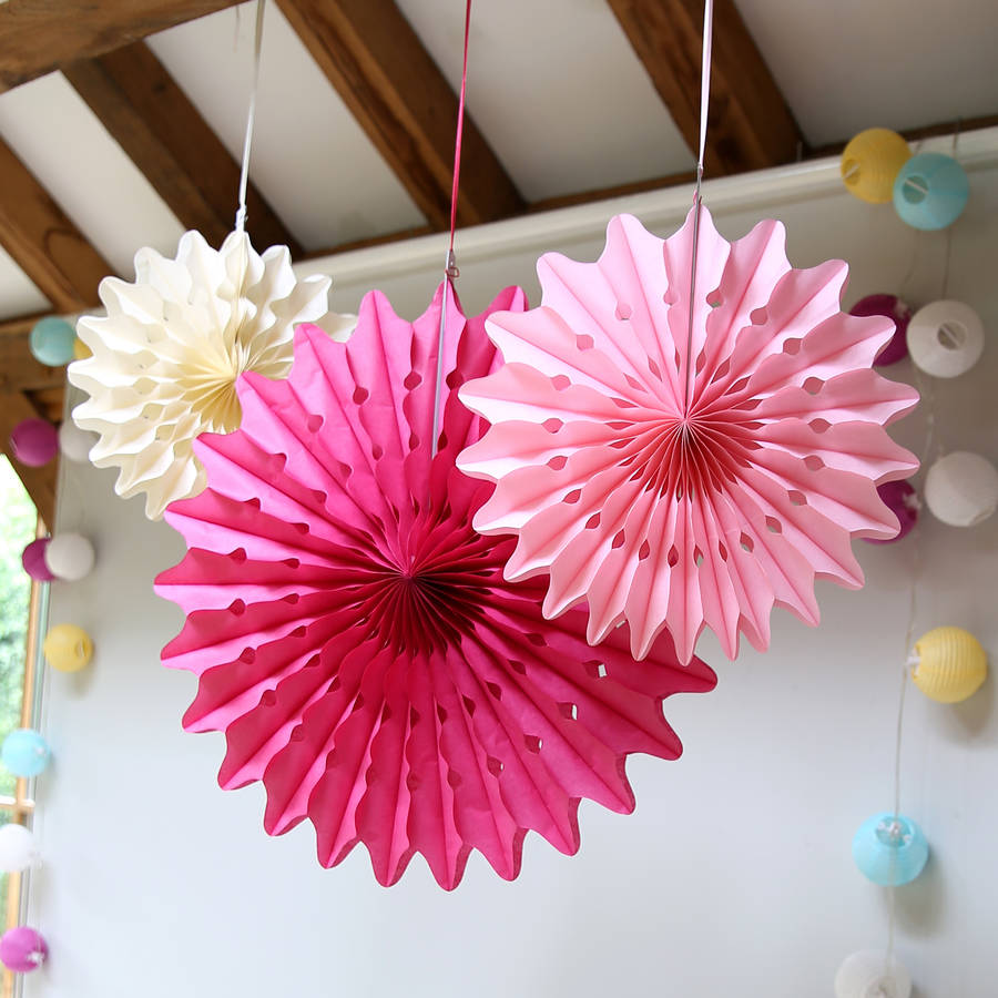 pastel paper  fan decoration  set by red lilly 