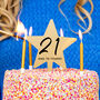 '21 Again' Milestone Birthday Gold Star Cake Topper, thumbnail 10 of 12