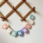 Soft Pastel Personalised Baby Bunting, thumbnail 4 of 8