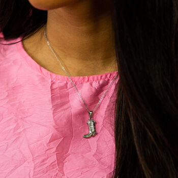 'We're A Right Pair' Cowboy Boot Friendship Necklace, 8 of 11