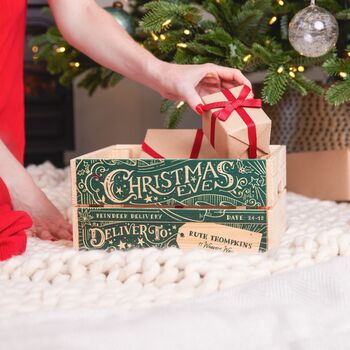 Vintage Stamp Christmas Eve Crate, 4 of 5