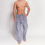 Men's Ash Grey Herringbone Flannel Pyjama Trousers, thumbnail 1 of 4