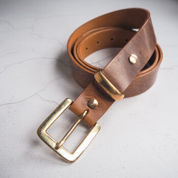 Personalised Name Leather Belt, 2 of 8