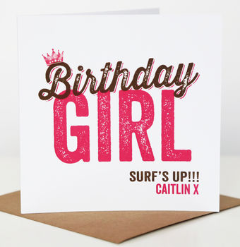 Personalised Birthday Girl Card, 2 of 2