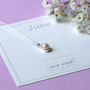 June Birthstone Sterling Silver Necklace, thumbnail 1 of 12