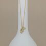 Gold Plated Hamsa Hand And Evil Eye Necklace, thumbnail 2 of 3
