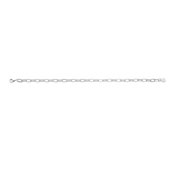 Sterling Silver Chunky Oval Link Charm Collector Bracelet, 4 of 6