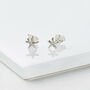 Tiny Sterling Silver Starfish Stud Earrings, thumbnail 2 of 5
